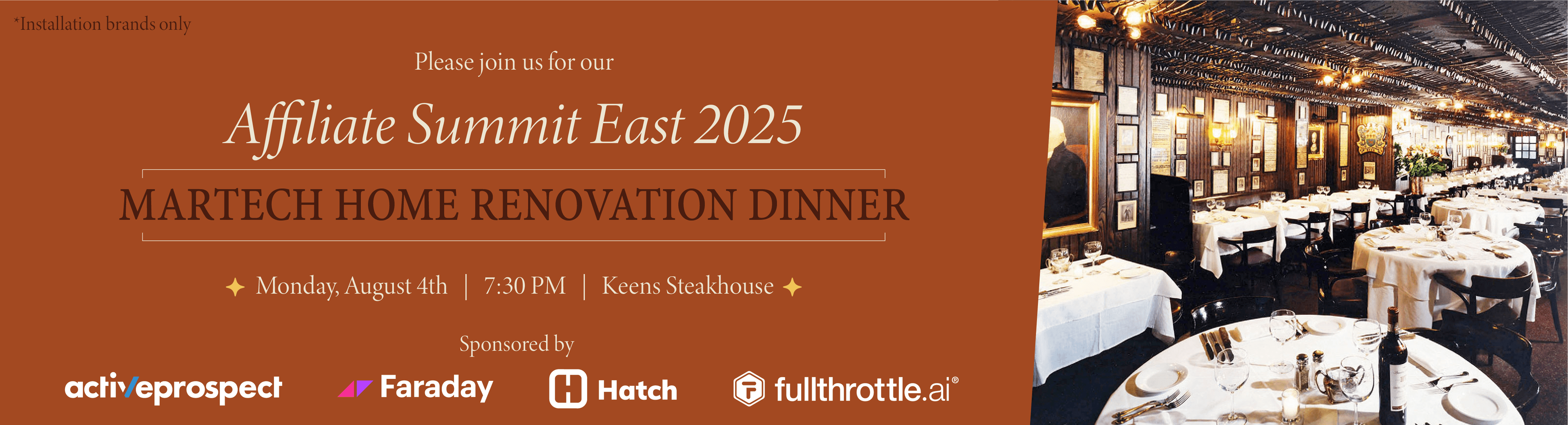 ASE dinner banner