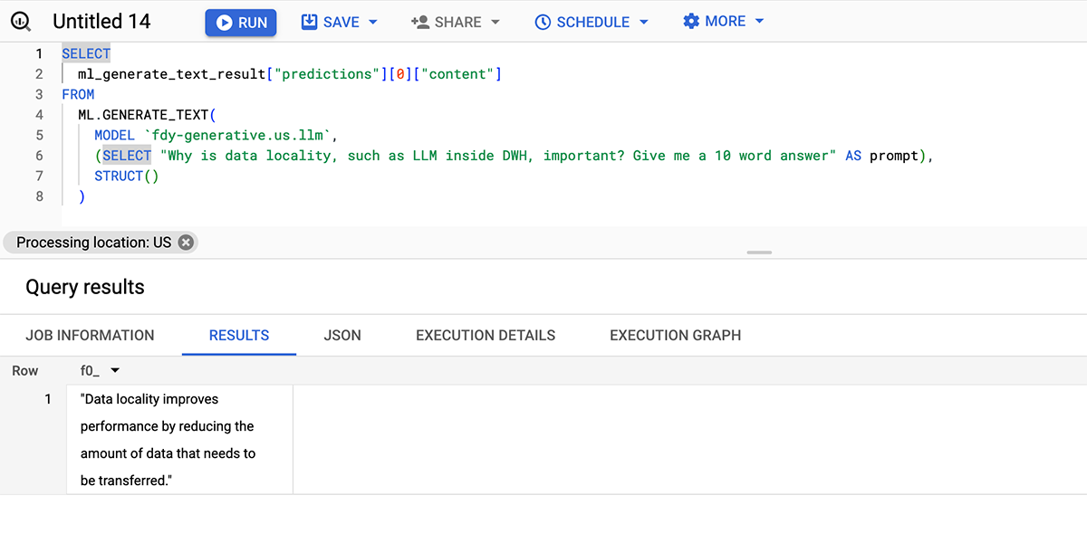 How to use Google Bard in BigQuery (quickstart)