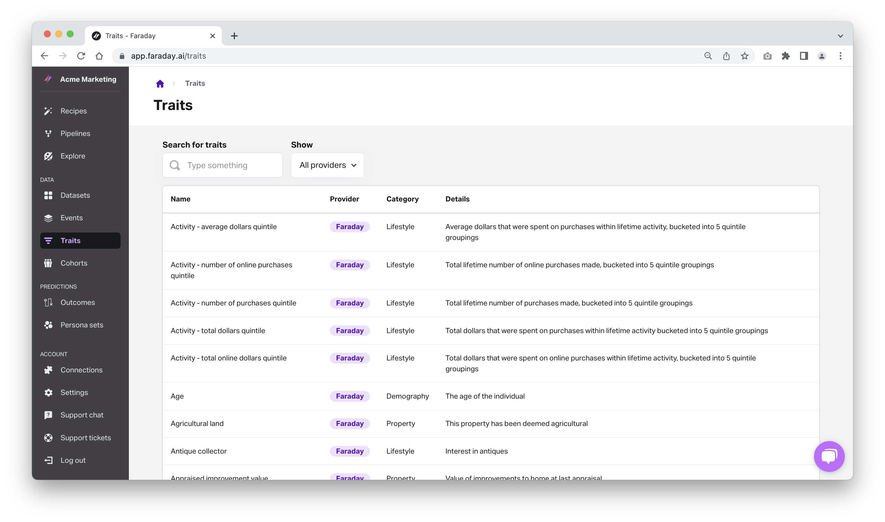 Image of Faraday traits console